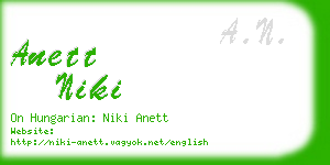 anett niki business card